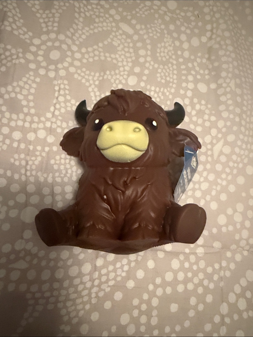 Toymendous Dark Brown Highland Cow with black horns Squishy Toy - NWT